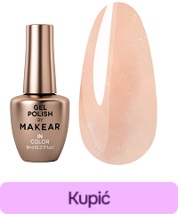 Lakier hybrydowy MAKEAR Pastel Princess 406 brzoskwiniowy z połyskiem 8 ml